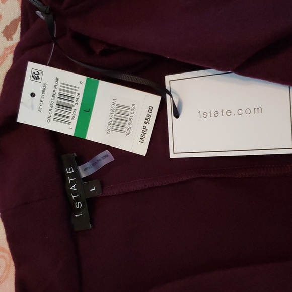 Burgundy Sweater Crossed Front Sweater Embellished - Picture 8 of 13